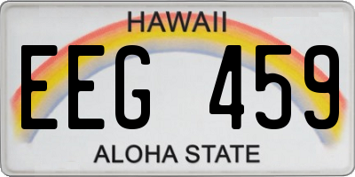 HI license plate EEG459