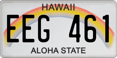 HI license plate EEG461