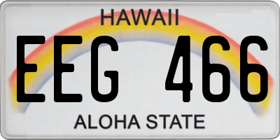HI license plate EEG466