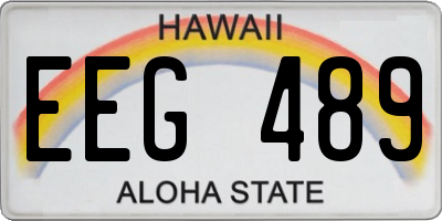 HI license plate EEG489