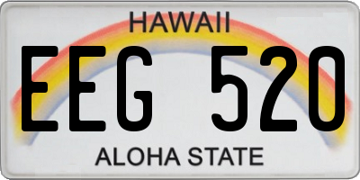 HI license plate EEG520