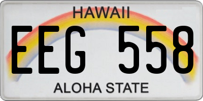 HI license plate EEG558