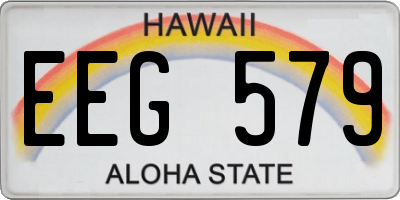 HI license plate EEG579