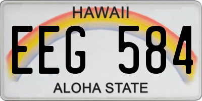 HI license plate EEG584
