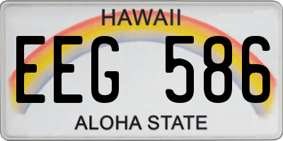 HI license plate EEG586