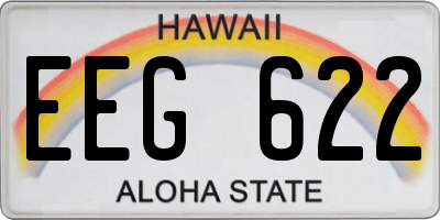 HI license plate EEG622