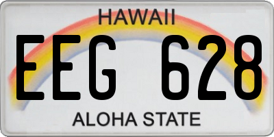 HI license plate EEG628
