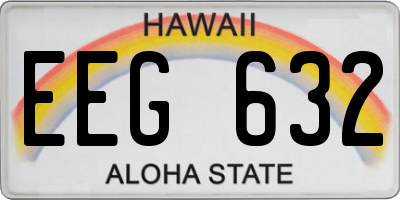 HI license plate EEG632