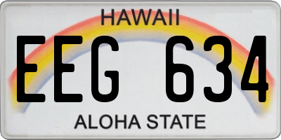 HI license plate EEG634