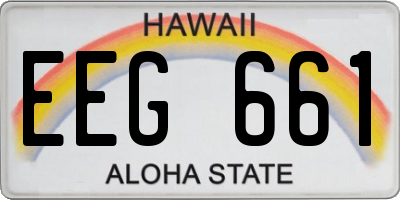 HI license plate EEG661