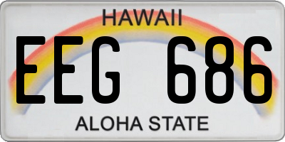 HI license plate EEG686