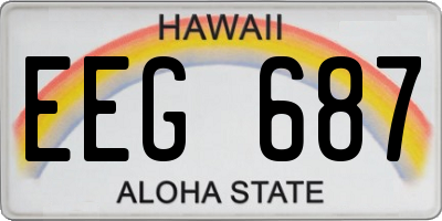 HI license plate EEG687