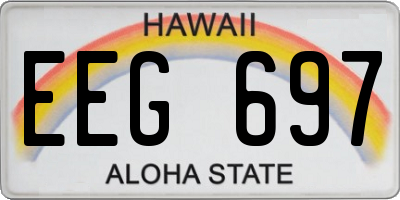 HI license plate EEG697