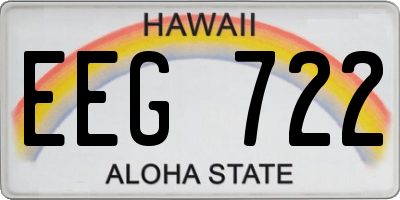 HI license plate EEG722