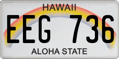 HI license plate EEG736