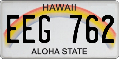 HI license plate EEG762