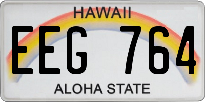 HI license plate EEG764