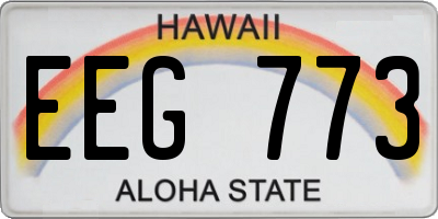 HI license plate EEG773