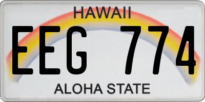 HI license plate EEG774