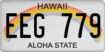 HI license plate EEG779