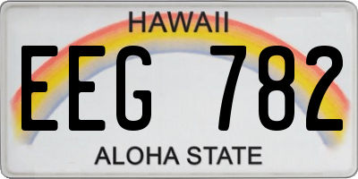HI license plate EEG782