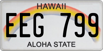 HI license plate EEG799