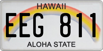 HI license plate EEG811