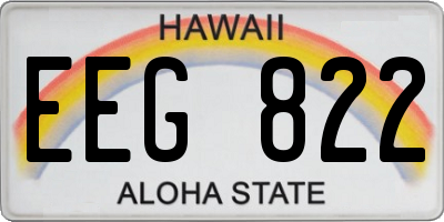 HI license plate EEG822