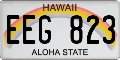 HI license plate EEG823