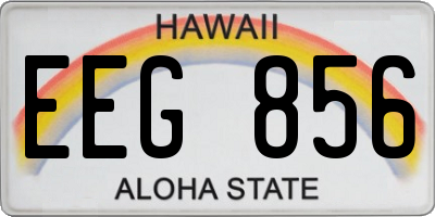 HI license plate EEG856