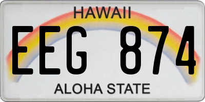 HI license plate EEG874