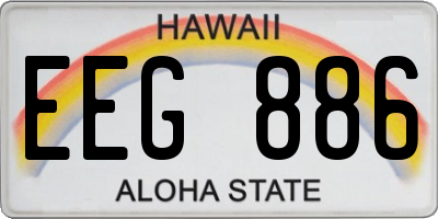HI license plate EEG886