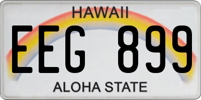 HI license plate EEG899