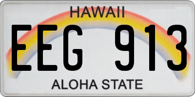 HI license plate EEG913