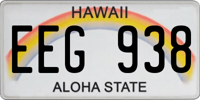 HI license plate EEG938