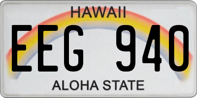 HI license plate EEG940