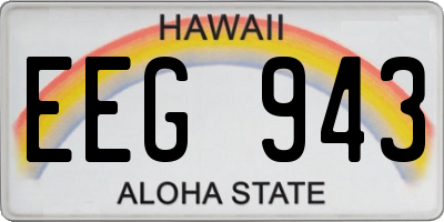 HI license plate EEG943