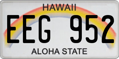 HI license plate EEG952
