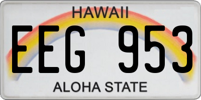 HI license plate EEG953