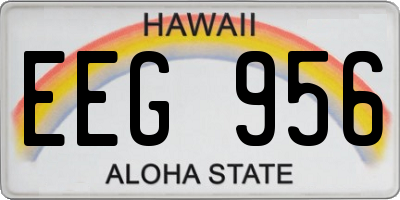 HI license plate EEG956