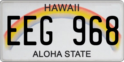 HI license plate EEG968