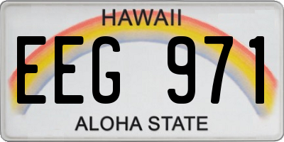 HI license plate EEG971