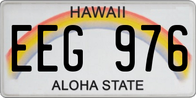 HI license plate EEG976
