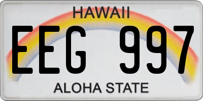 HI license plate EEG997