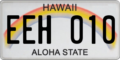 HI license plate EEH010