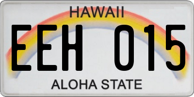 HI license plate EEH015