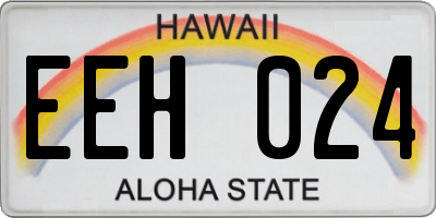 HI license plate EEH024