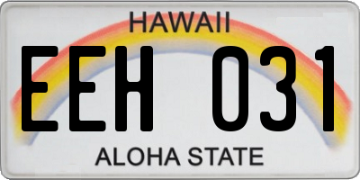 HI license plate EEH031