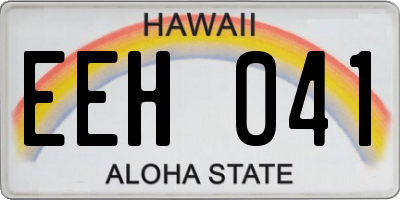 HI license plate EEH041