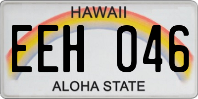 HI license plate EEH046